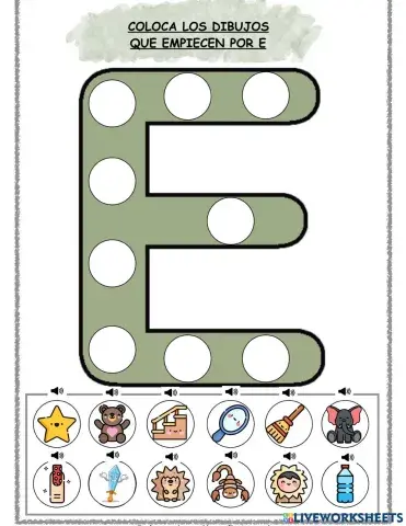 Objetos que empiezan con la vocal e