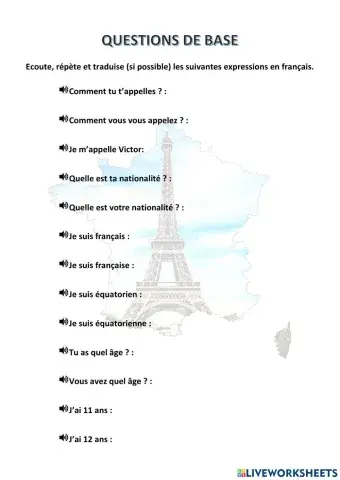 Questions de Base