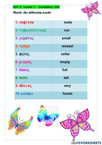 Unit4 the weasel and the mole