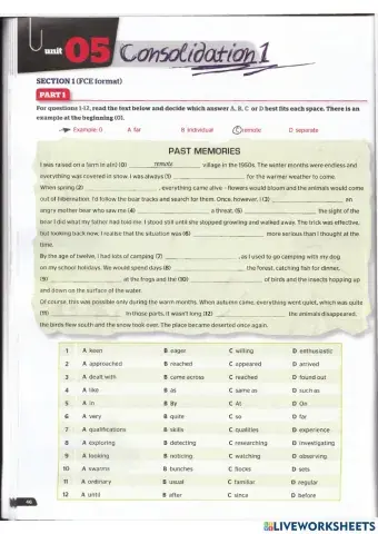 Use of English B2 - Units 5 and 6