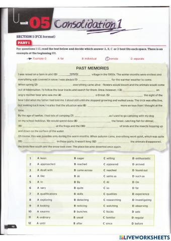 Use of English B2 - Units 5 and 6