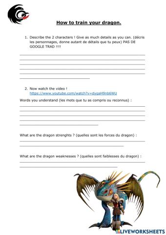 How to train your dragon