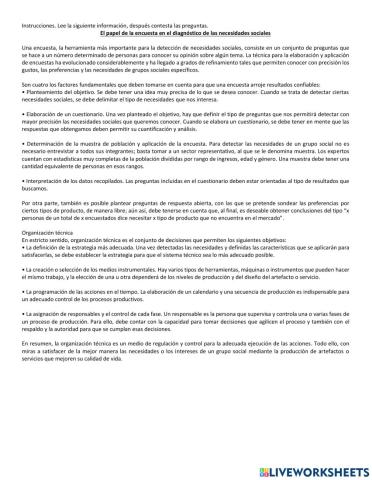 El papel de la encuesta en el diagnóstico de las necesidades sociales