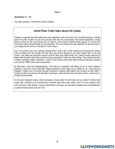 PET Sample Reading 1.3