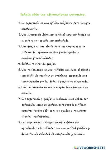 Sugerencias, quejas y reclamaciones