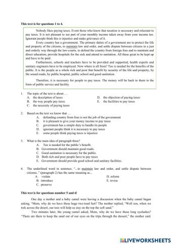 Ujian Sekolah Berstandar Nasional (USBN) BAHASA INGGRIS 2021