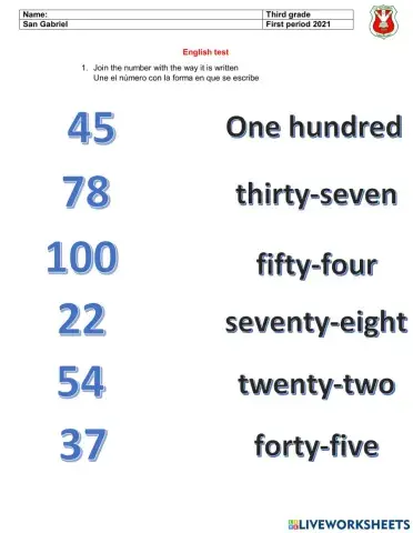 Acumulativa inglés 3ro