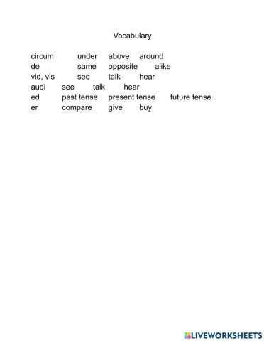 Vocabulary from 3-30-30