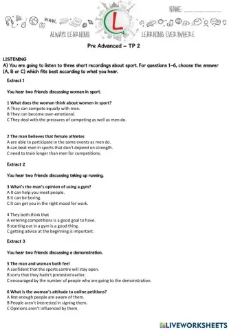 Reading and Listening