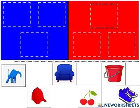 Sorting blue and red colors