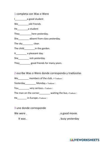 Past simple (was-were)