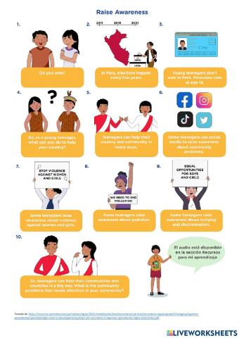 Comic strip raise awareness