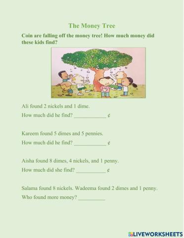 Counting Pennies, Nickels, and Dimes