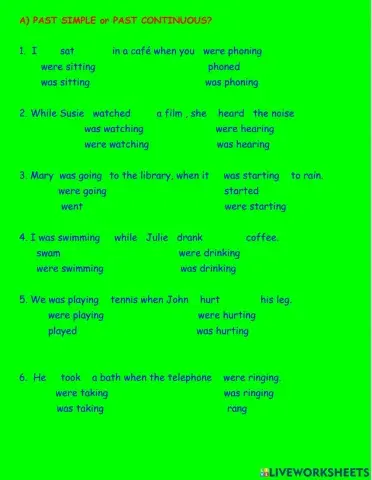 Past Simple vs Past Continuous