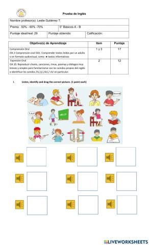 Classroom language 5th grade