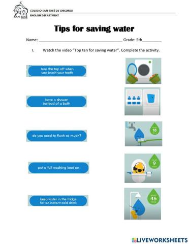 Save water