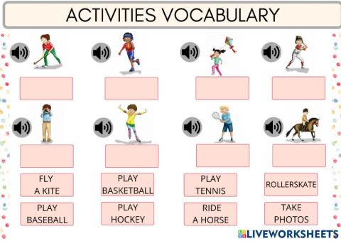 Activities Vocabulary