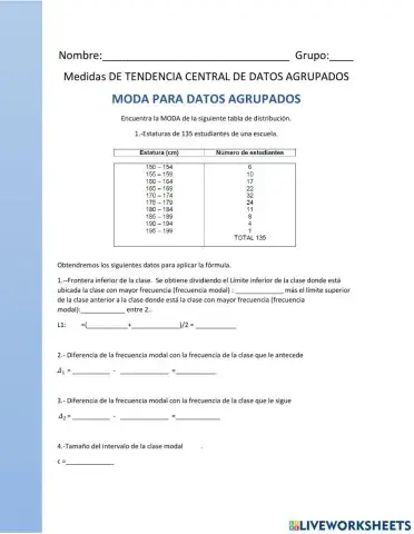 Moda de datos agrupados