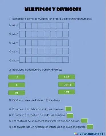 Multiplos y divisores