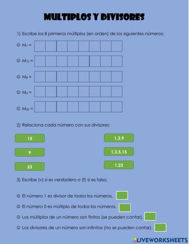 Multiplos y divisores