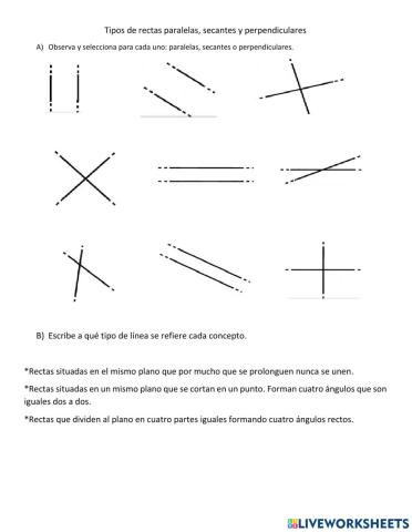Tipos de rectas