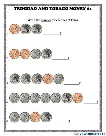 Trinidad and Tobago Money 1 - Coins