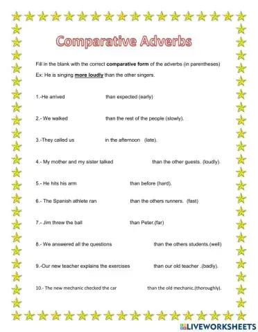 Comparative adverbs