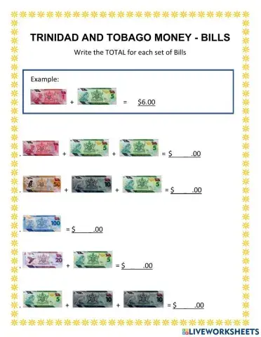 Trinidad and Tobago Money  - Bills