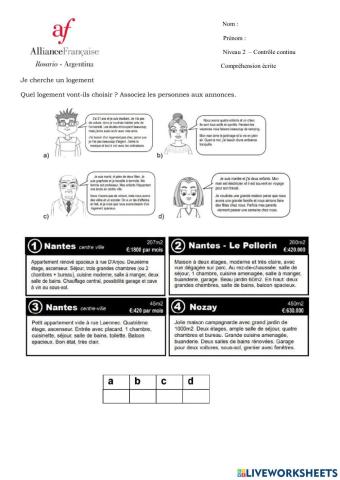 Compréhension écrite