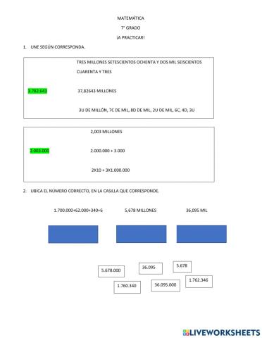 A practicar números