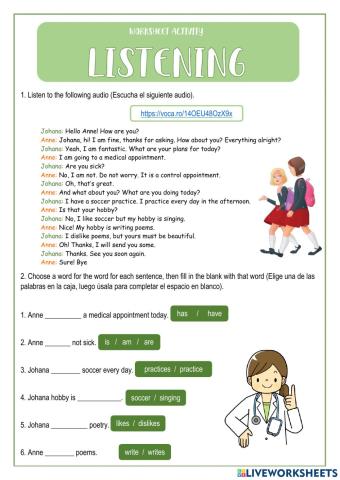 Listening Practice A1.1