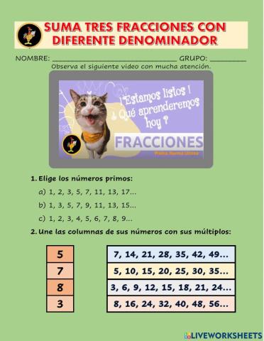 Suma de fracciones 2