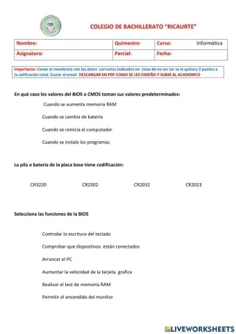 La pila del computador: El BIOS y el CMOS