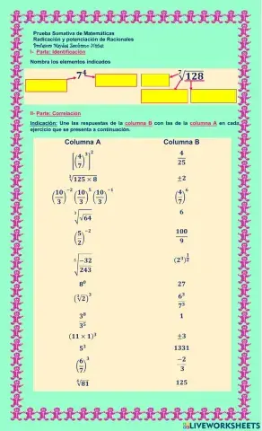 Potencia y radicación en los racionales