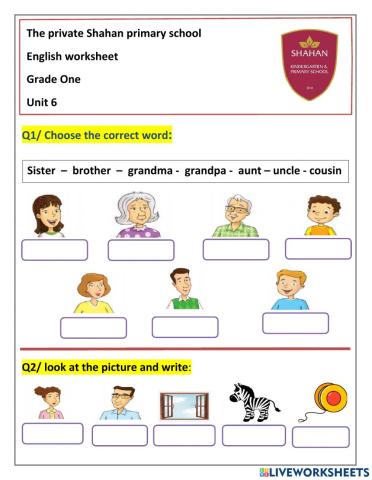 Family and friends 1- unit 6