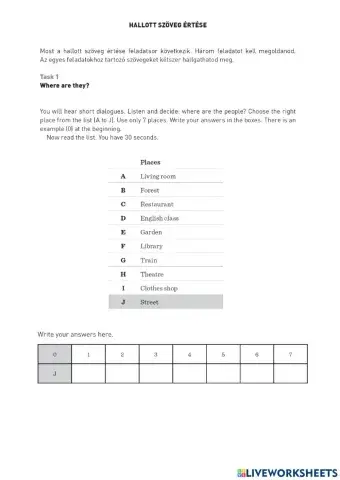 Listening Comprehension Practice