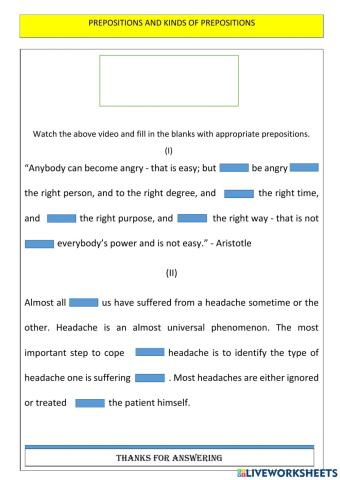 Preposition - Gap Filling (1)
