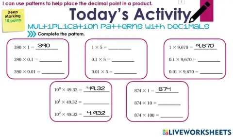 Multiplication with Decimals