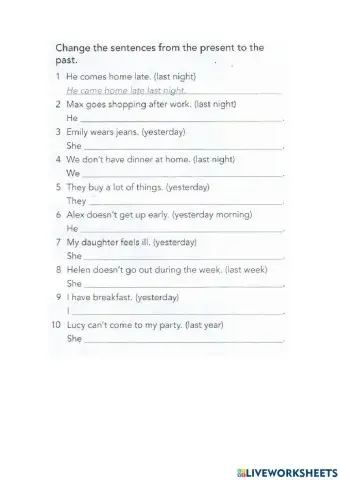 Past simple - Irregular Verbs