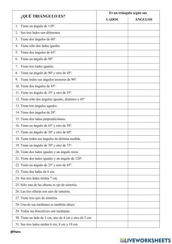 ¿Qué triángulo es?