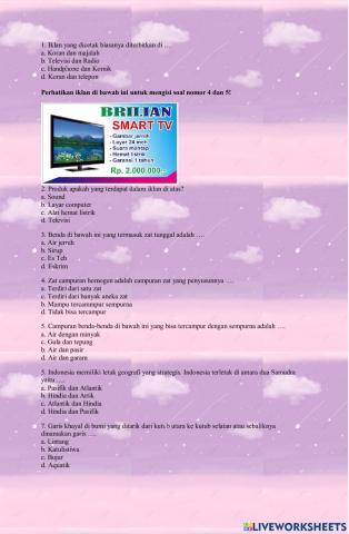 Soal tema 8 subtema 3