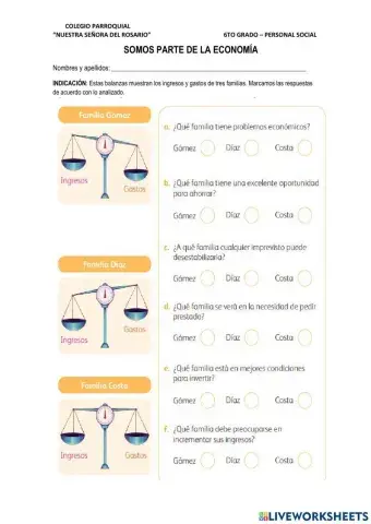 Somos parte de la economía - 6to