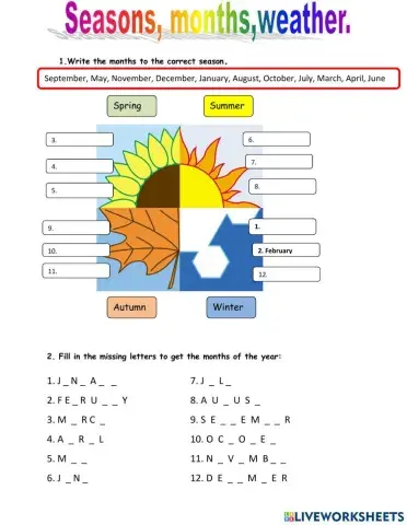 Days,Months and Seasons