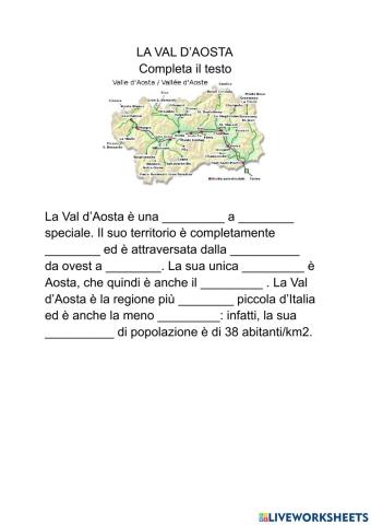 Val d'Aosta - cloze
