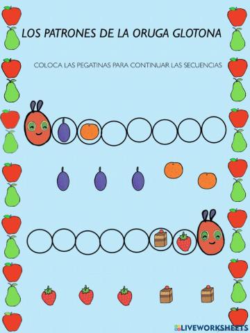 Sigue la serie de la oruga glotona