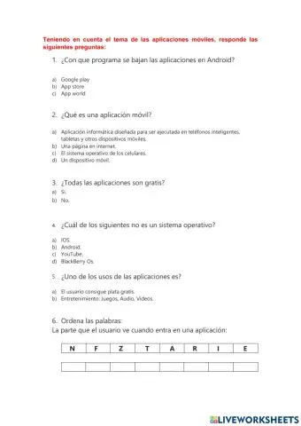 Aplicaciones móviles