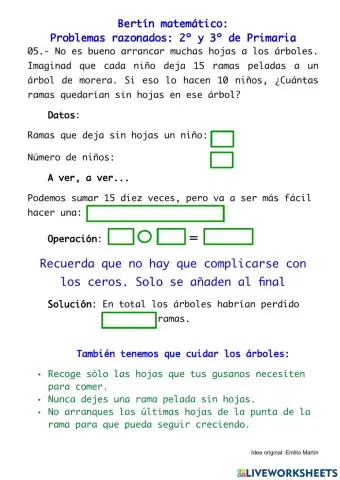 05- Problemas razonados de multiplicaciones