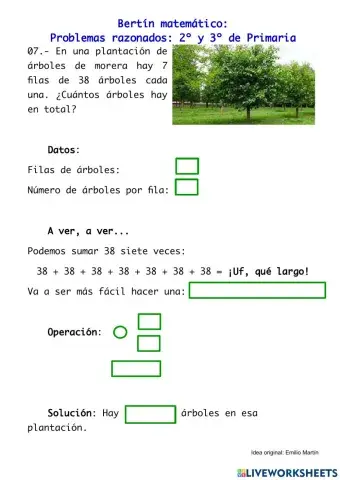 07- Problemas razonados de multiplicaciones