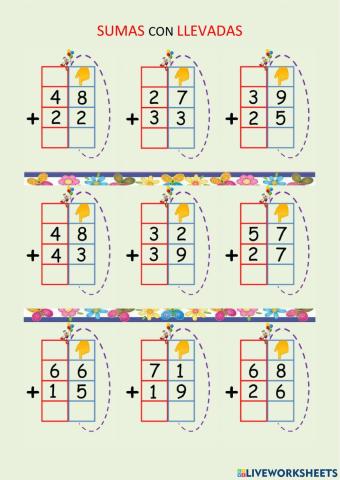 Sumas con llevadas