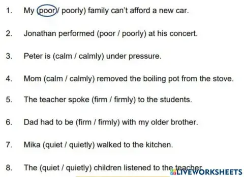 Term 3 English Adverb or Adjective